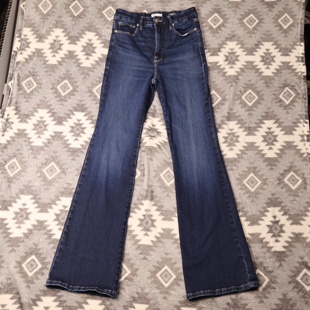 Good American Good Classic Bootcut High Rise Indigo Jeans 10/30 GCLB960T